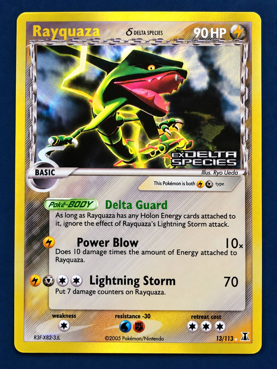 Rayquaza 13/113 EX Delta Species 2005 Reverse Holo Rare NEAR MINT Rayquaza 13/113 EX Delta Species 2005 Reverse Holo Rare NEAR MINT