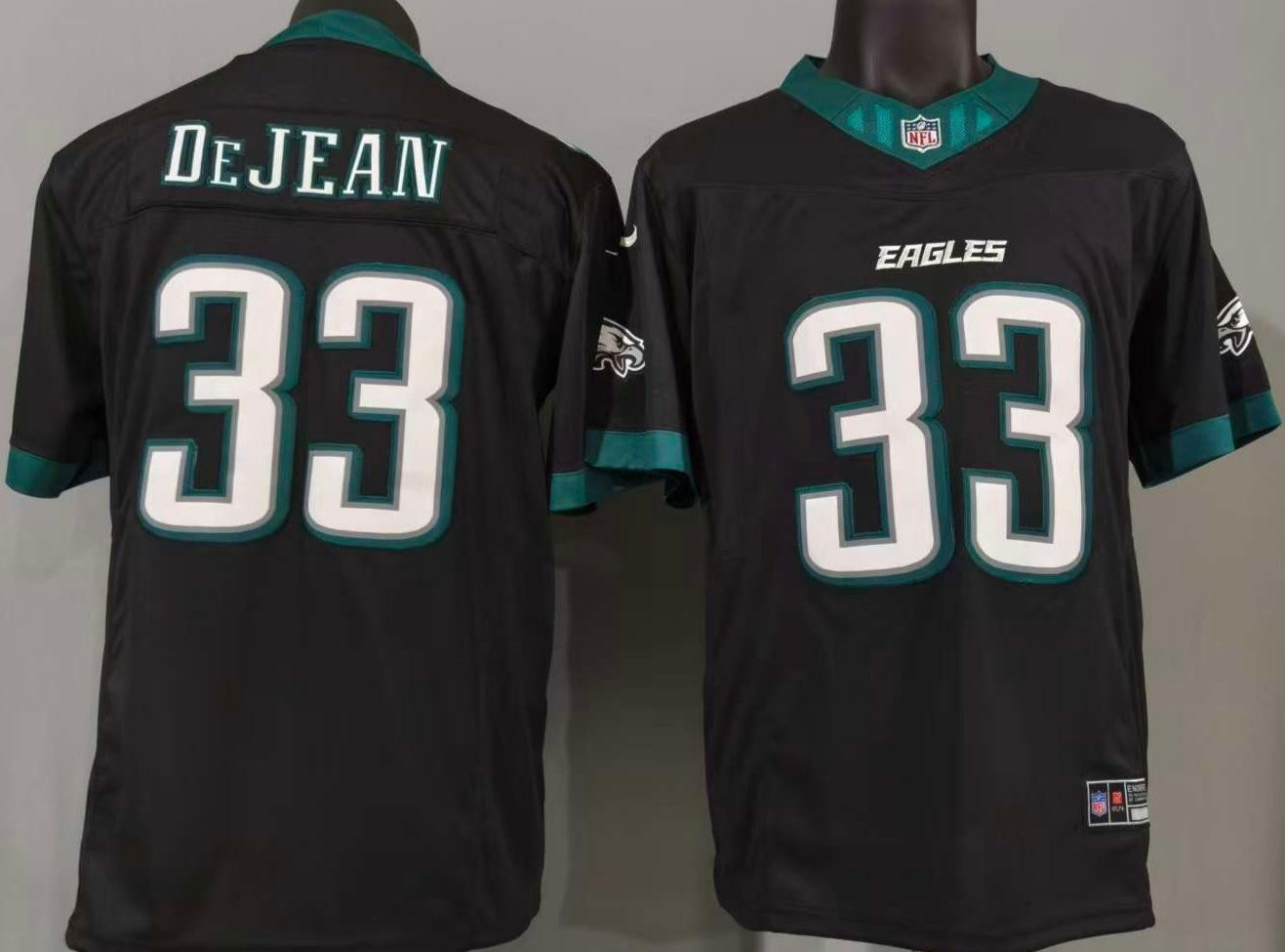 Tariffs​ Free PHI Eagles #33 Cooper DeJean FUSE Sewn Stitched Jersey.