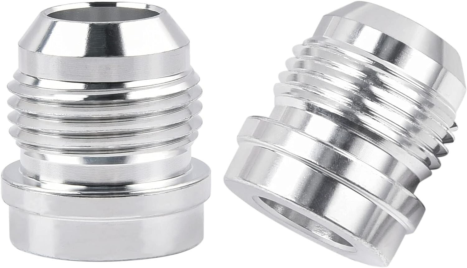 LokoCar Male Fittings 12AN Bung Hose Adapter Fuel Oil Kit Weld On Aluminum 2Pcs