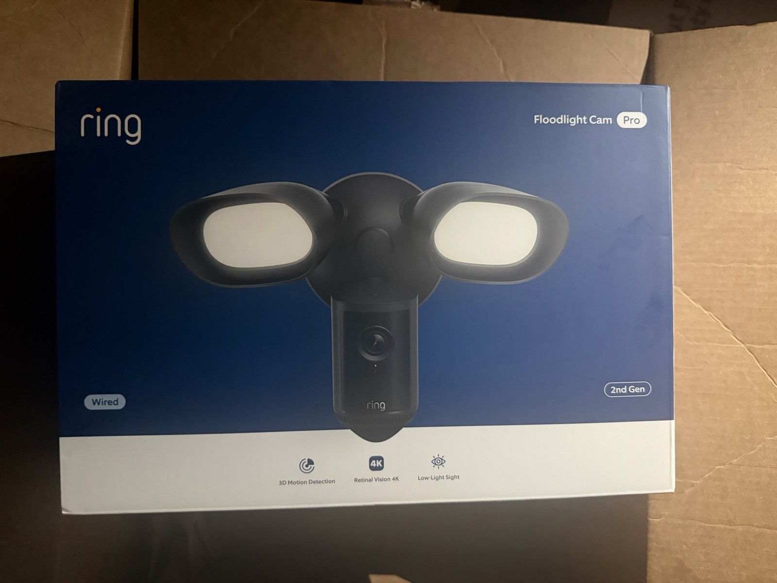 Ring Floodlight Cam Pro 4K (Newest Model) Wired | 2nd gen | Sealed | Black Ring Floodlight Cam Pro 4K (Newest Model) Wired | 2nd gen | Sealed | Black