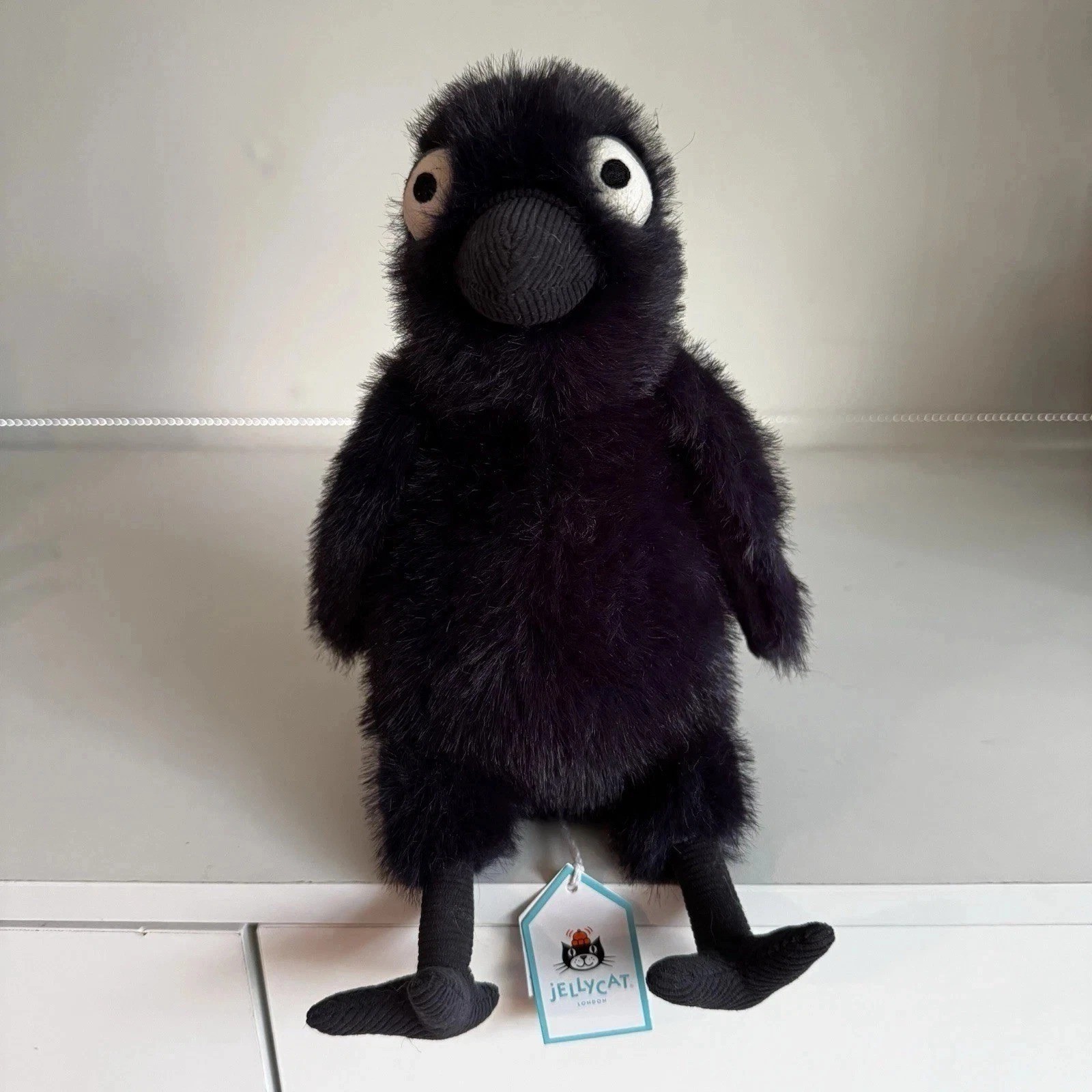 Jellycat HOCUS CROW BNWT Crow Soft Plush Black Toy Bird Halloween