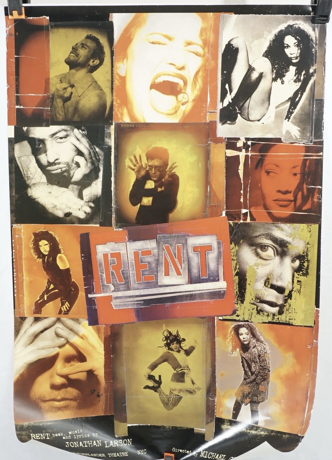 Vintage 1996 Original Broadway RENT Musical Poster 24x36 Nederlander Theatre