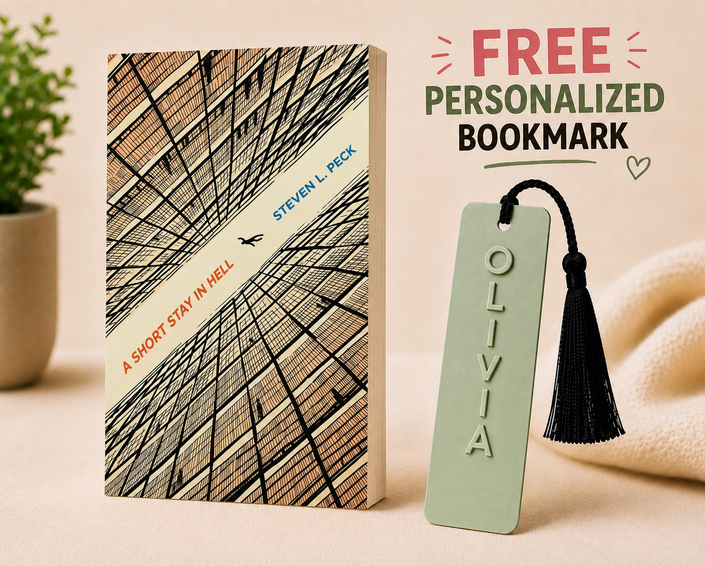A Short Stay in Hell Steven L Peck Paperback Horror + Free Personalized Bookmark