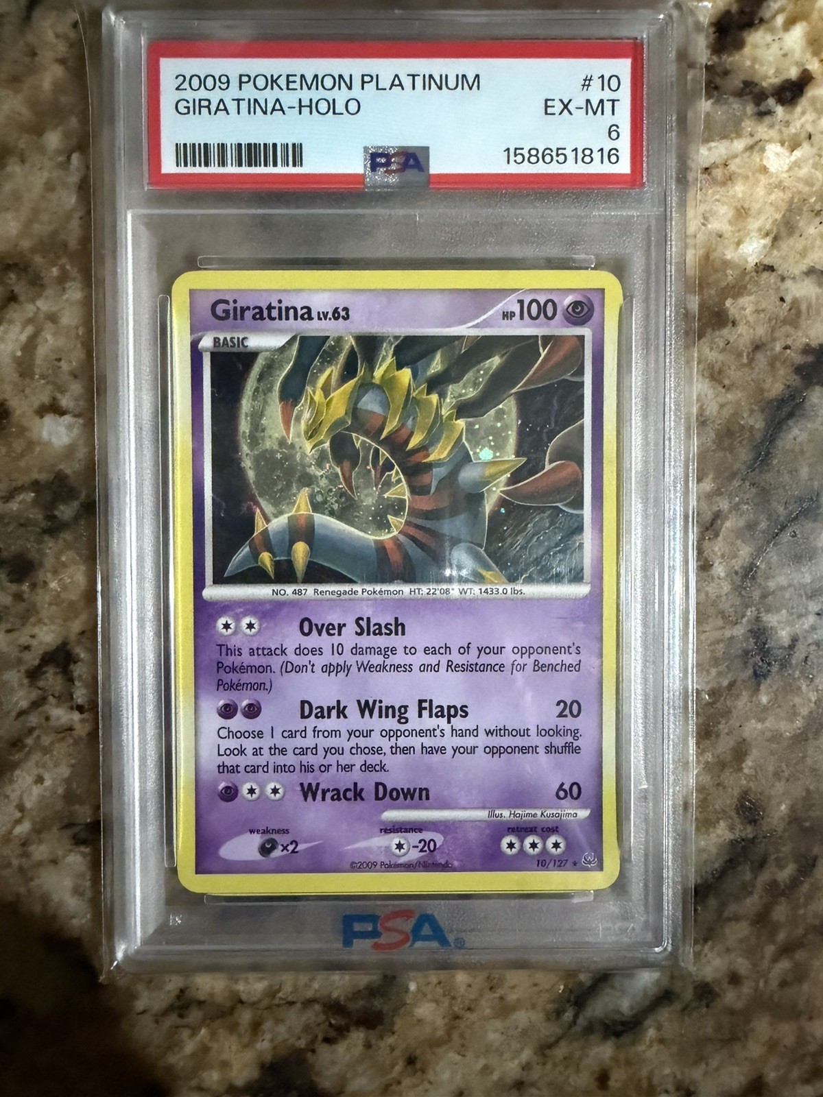 2009 Pokemon Platinum Giratina Holo Rare #10/127 PSA 6 Graded + Swirl 2009 Pokemon Platinum Giratina Holo Rare #10/127 PSA 6 Graded + Swirl