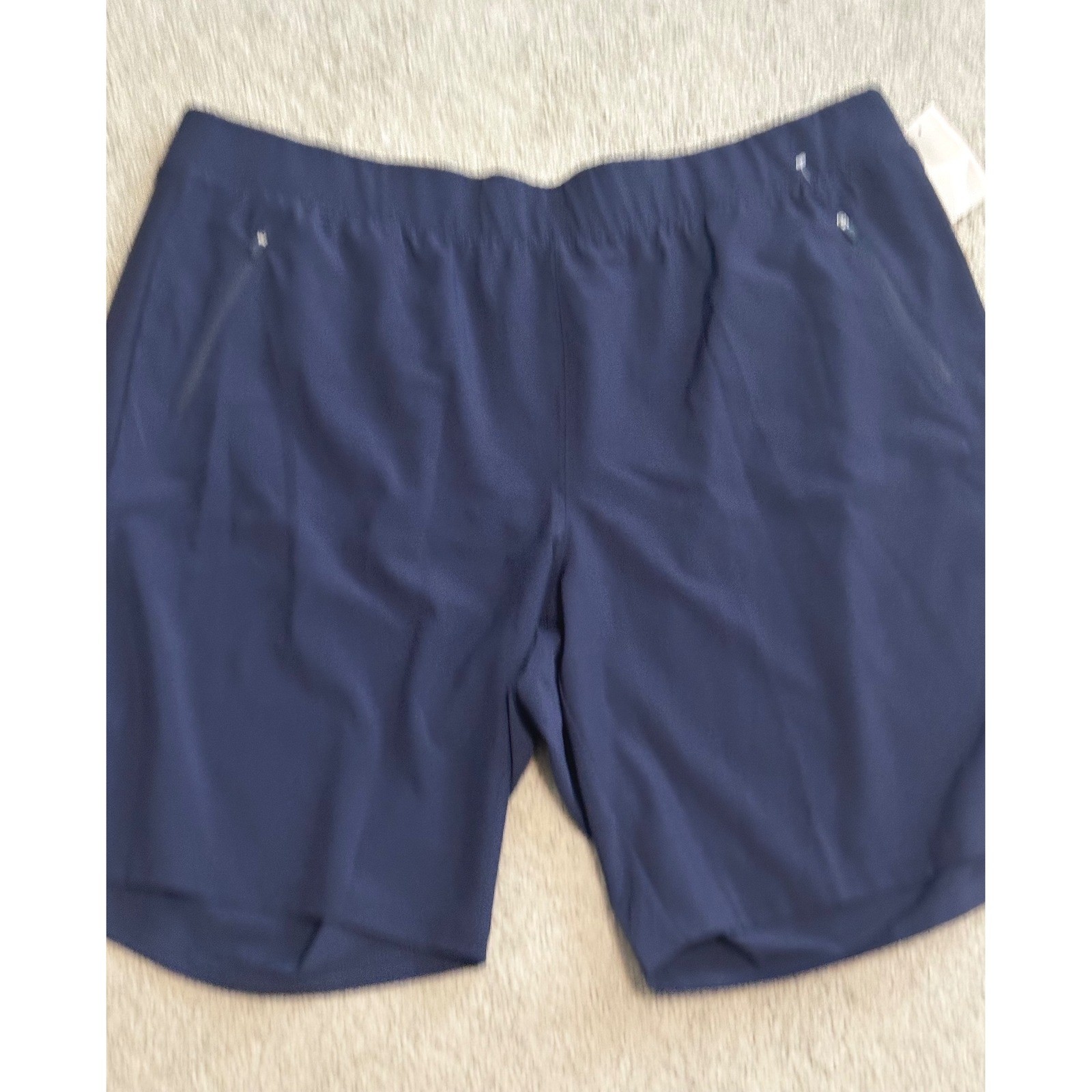 Livi Lane Bryant Active Shorts Navy Blue Plus Size 26/28 Wicking Zipper Pockets