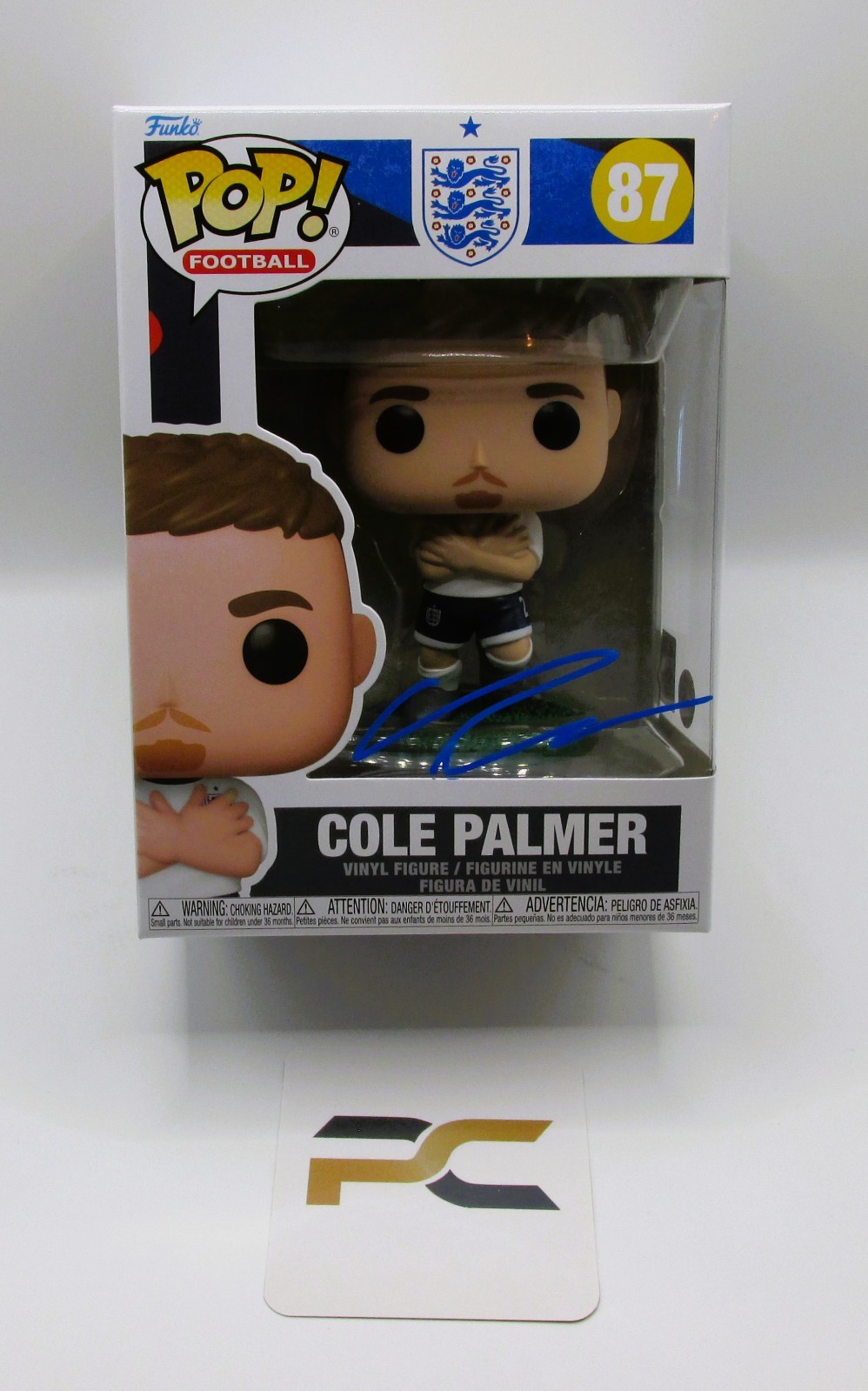 Cole Palmer Signed Funko In Case With COA (England) - See Description re: COA Cole Palmer Signed Funko In Case With COA (England) - See Description re: COA