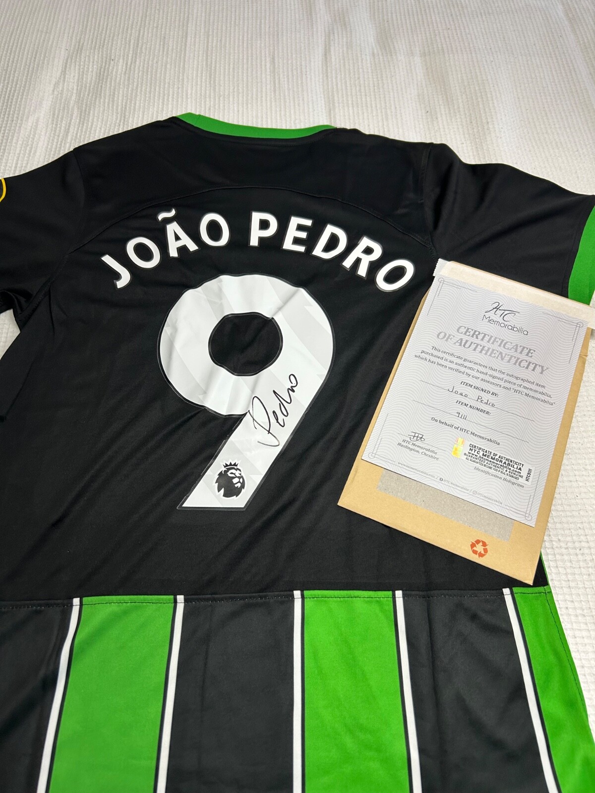 Joao Pedro hand signed Brighton Shirt with COA Joao Pedro hand signed Brighton Shirt with COA