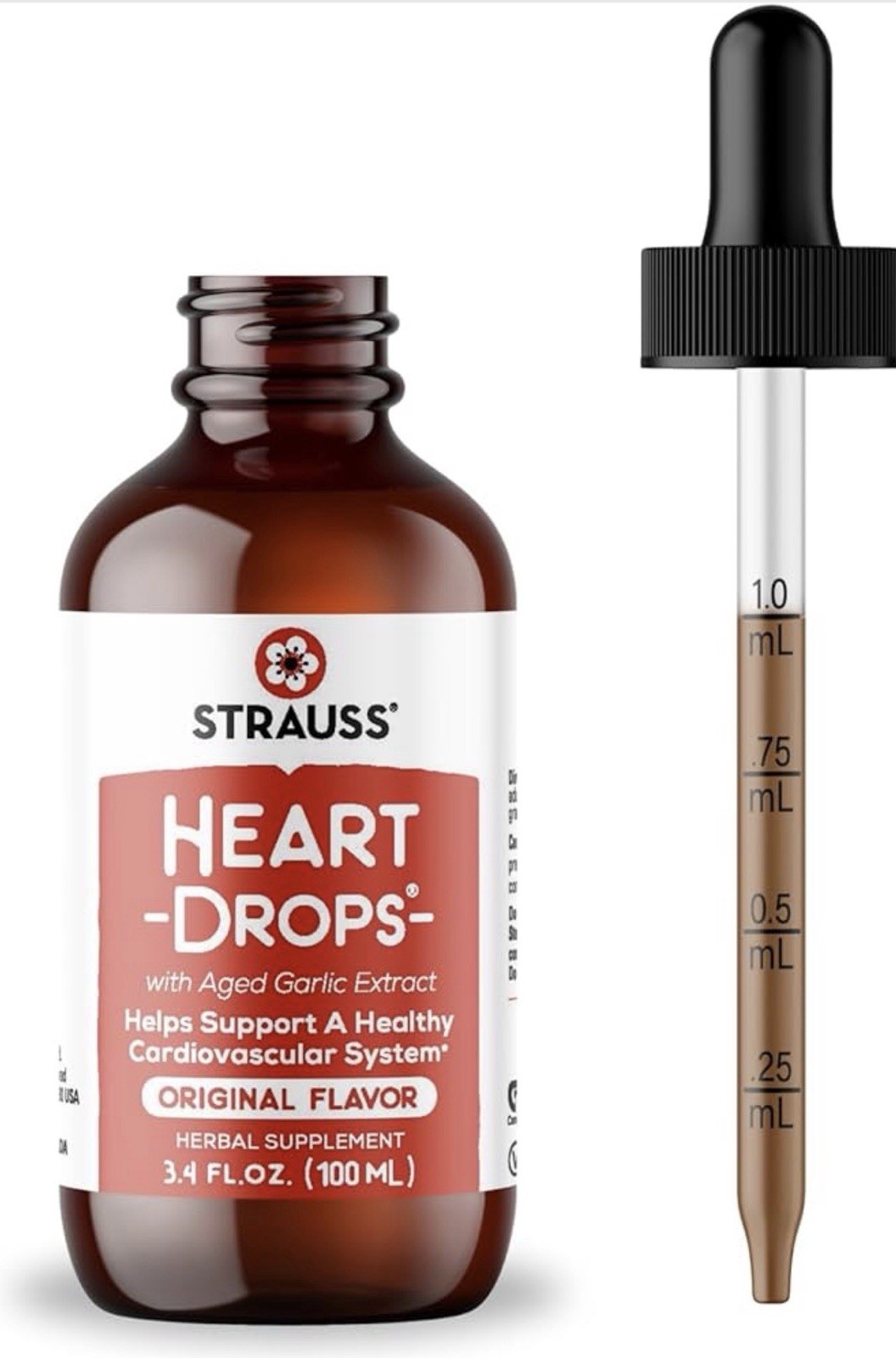 Strauss Naturals Heart Drops – Natural Mistletoe & Aged Garlic Extract 3.4 Oz Strauss Naturals Heart Drops – Natural Mistletoe & Aged Garlic Extract 3.4 Oz