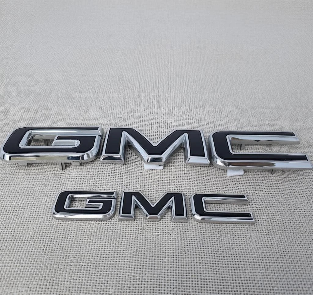 2021-24 For GMC Yukon Yukon XL GM Front & Rear Chrome Black Emblem Kit 84729912