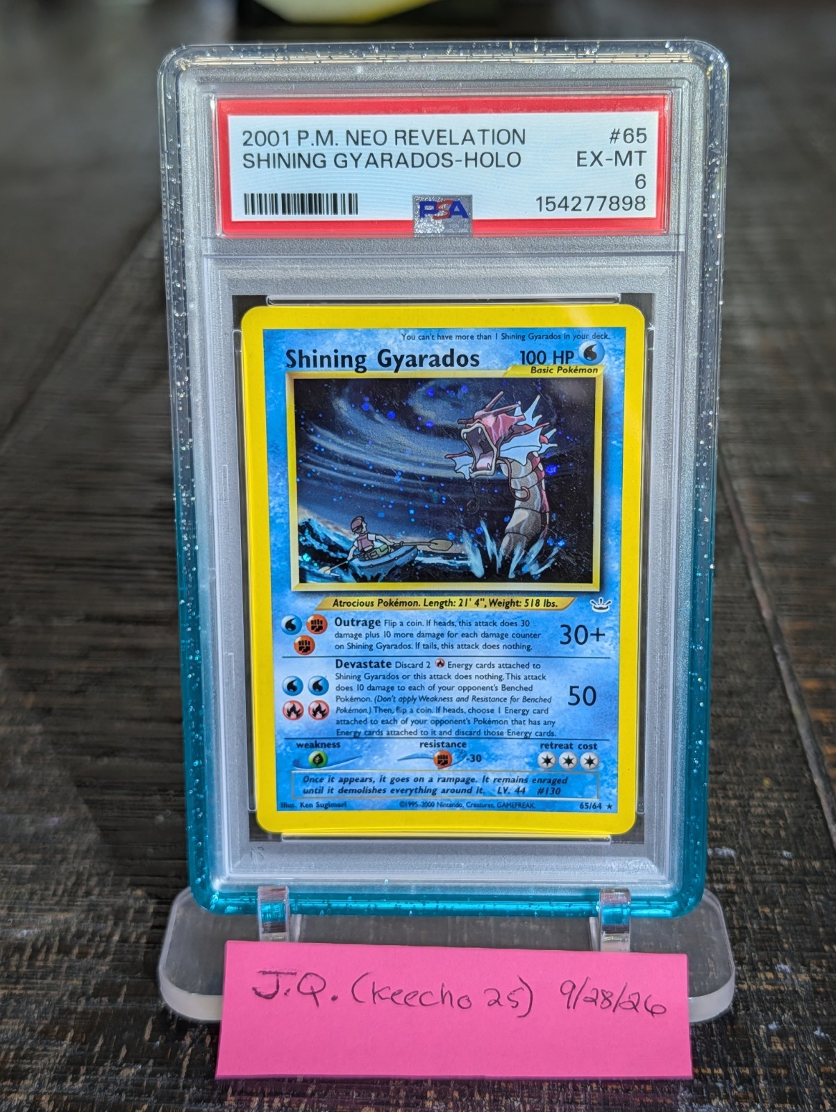 Shining Gyarados 65/64 PSA 6 EX-MT 2001 Neo Revelation Holo Pokémon Shining Gyarados 65/64 PSA 6 EX-MT 2001 Neo Revelation Holo Pokémon