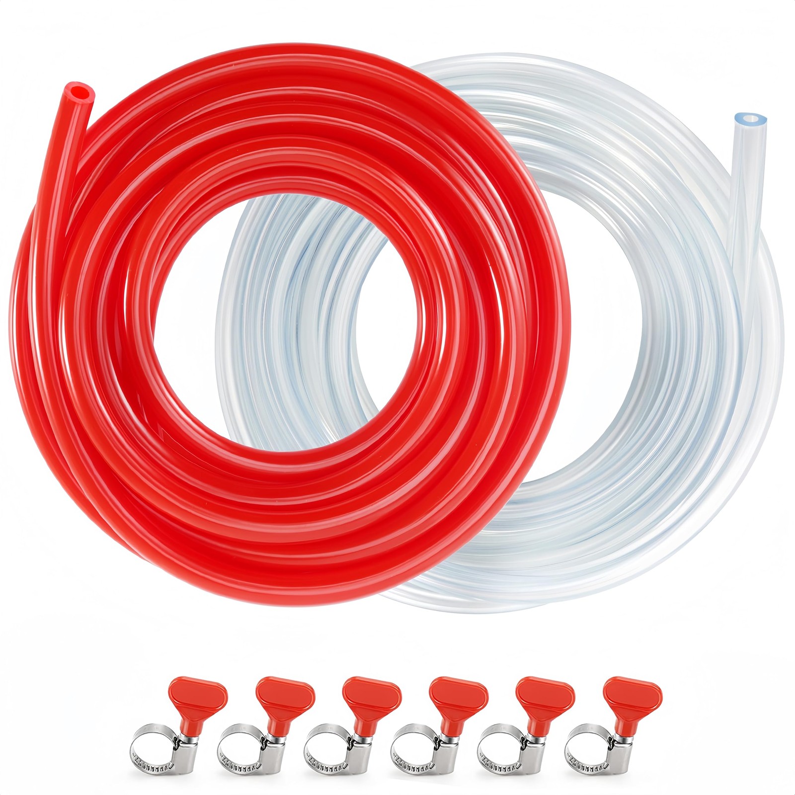 Hilangsan Draft Beer Line Tubing, 10ft 3/16 Beer Hose + 10ft CO2 Gas Line Keg...