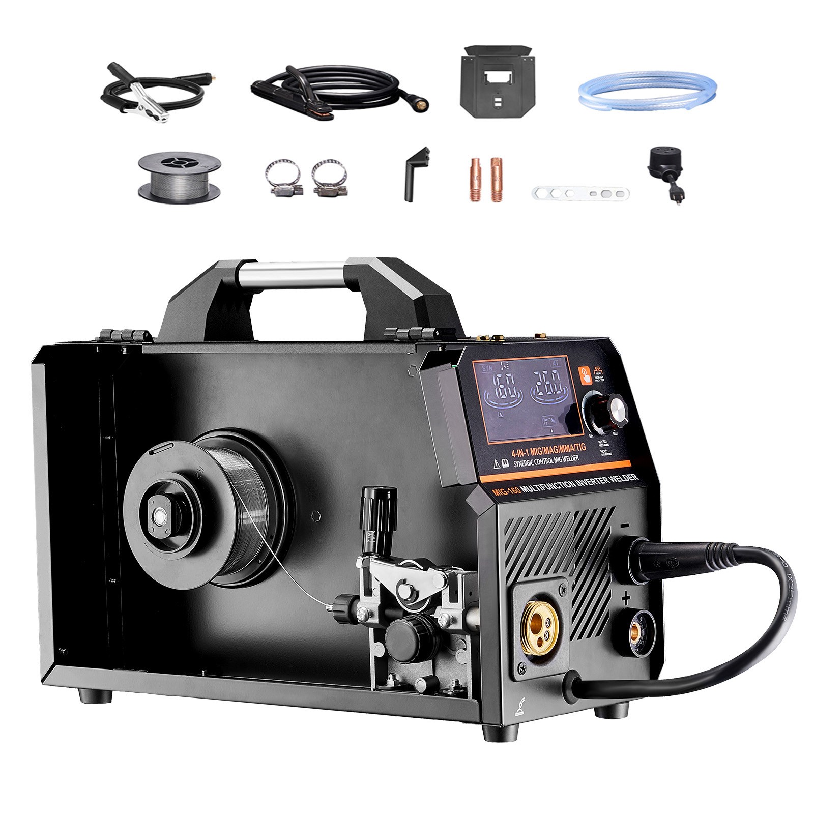 Uimoso MIG Welder 160Amp Welding Machine 4-in-1 Gas MIG/Flux Core MIG/Stick