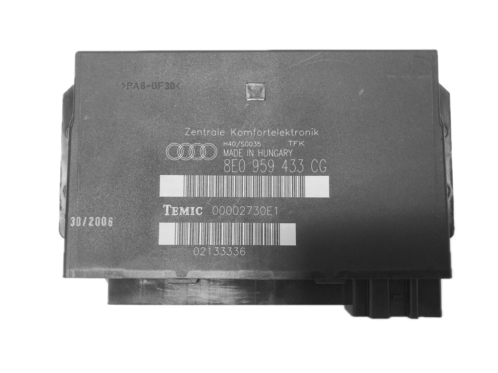 Audi 2006 - 2008 A4 S4 Comfort Control Module CCM Anti Theft Locking 8E0959433CG Audi 2006 - 2008 A4 S4 Comfort Control Module CCM Anti Theft Locking 8E0959433CG