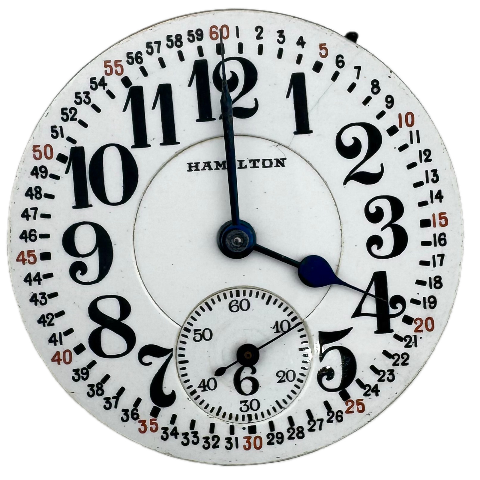 Antique 16s 1925 Hamilton Montgomery Dial 21J Railroad Pocket Watch Movement 992 Antique 16s 1925 Hamilton Montgomery Dial 21J Railroad Pocket Watch Movement 992