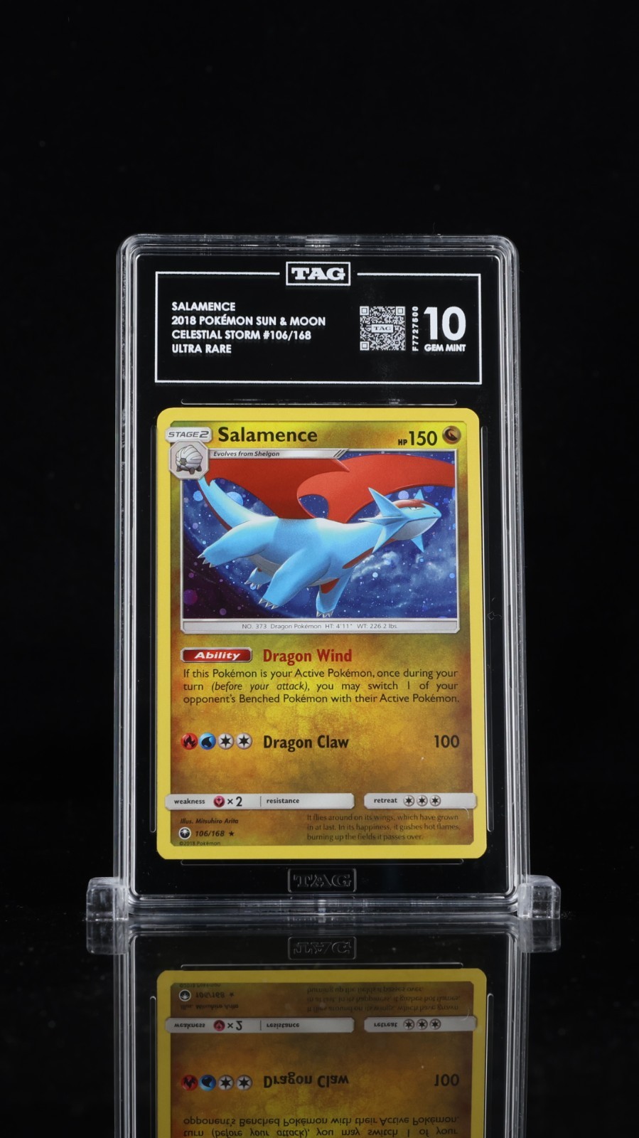 Salamence - (Cosmos Holo) 106/168 Miscellaneous Cards & Products Holo TAG 10 GEM Salamence - (Cosmos Holo) 106/168 Miscellaneous Cards & Products Holo TAG 10 GEM