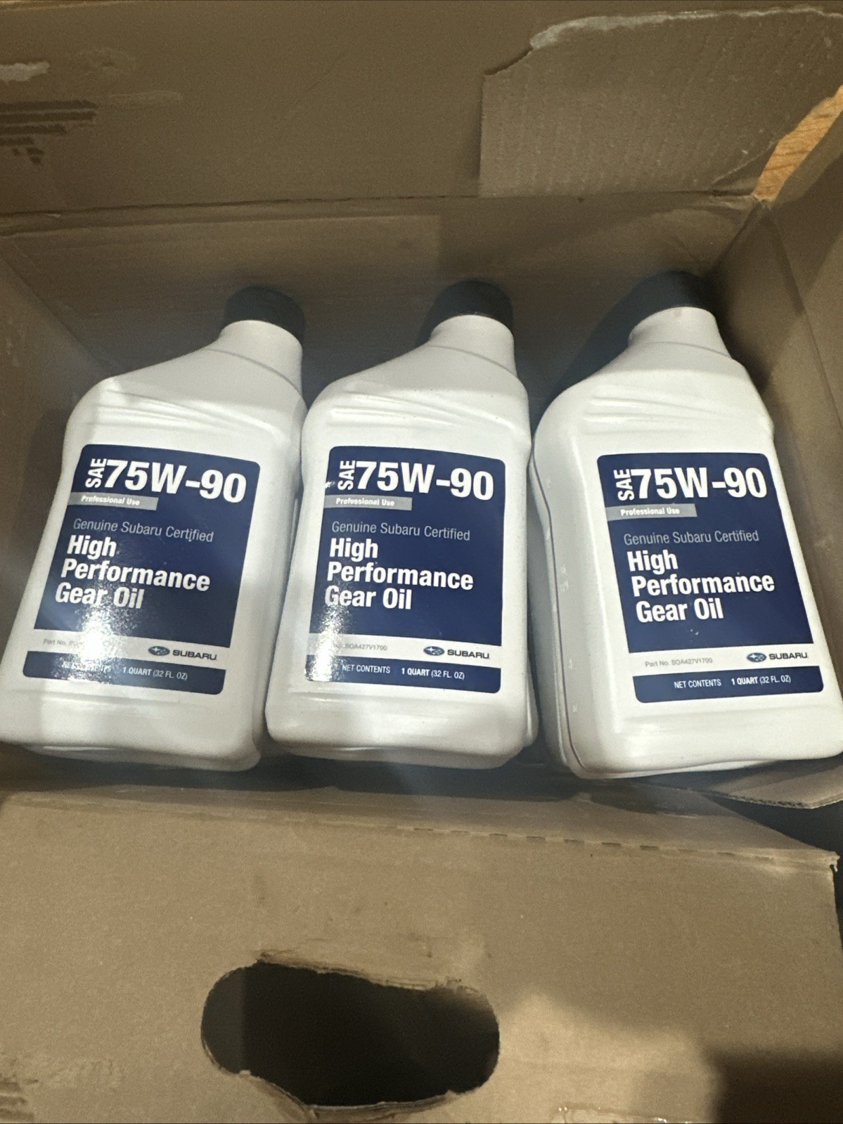 Genuine Subaru High Performance Gear Oil 75w-90 SOA427v1700 12Qts Genuine Subaru High Performance Gear Oil 75w-90 SOA427v1700 12Qts