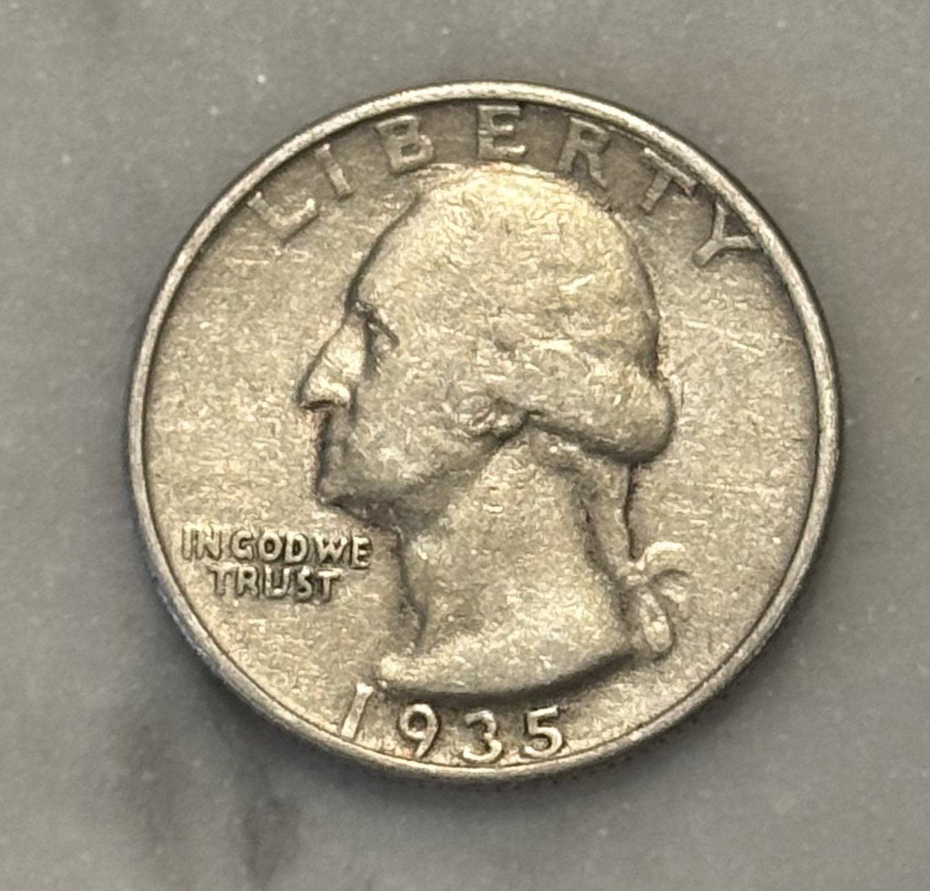 1935-D Washington Quarter - G - Good - 90% Silver