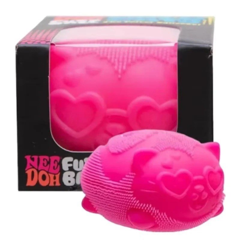 Nee Doh Fuzz Ball Wild Cats Sensory Squeeze Toy Ages 3+