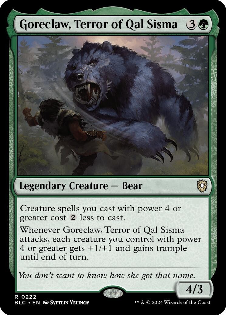 MTG BLC R Goreclaw, Terror of Qal Sisma #222 NM MTG BLC R Goreclaw, Terror of Qal Sisma #222 NM