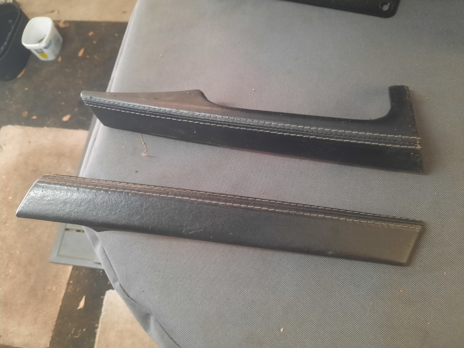 05-12 PORSCHE CAYMAN 987 Boxster Both Interior Handle Bezels Black Stiched 05-12 PORSCHE CAYMAN 987 Boxster Both Interior Handle Bezels Black Stiched