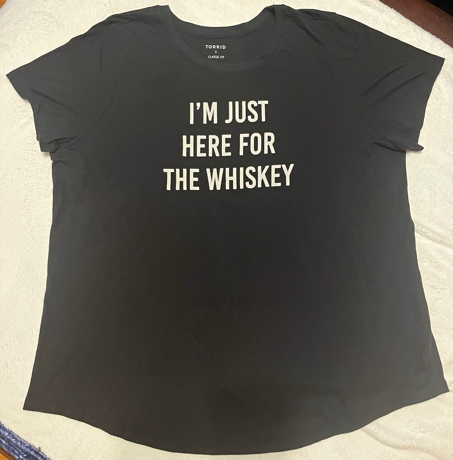 Torrid Women’s Plus 2X Black Classic Fit Crew Neck Short Sleeve Whiskey Tee Torrid Women’s Plus 2X Black Classic Fit Crew Neck Short Sleeve Whiskey Tee