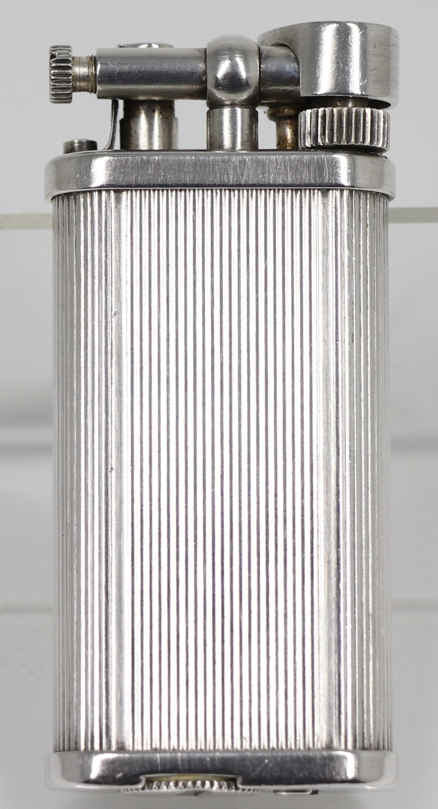 Vintage Dunhill Unique Lines Silver Plate Lighter #351769 Vintage Dunhill Unique Lines Silver Plate Lighter #351769