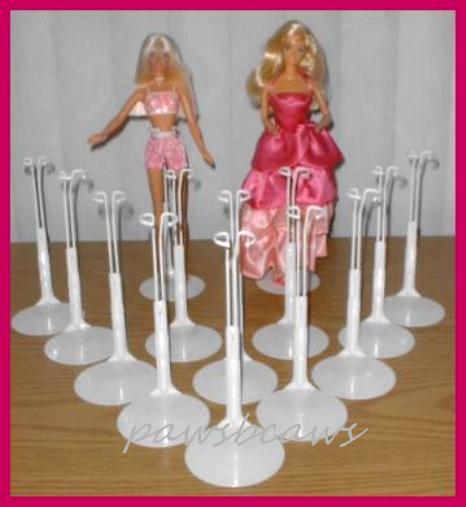 One Dozen 12 White Kaiser 2201 BARBIE Doll Stands