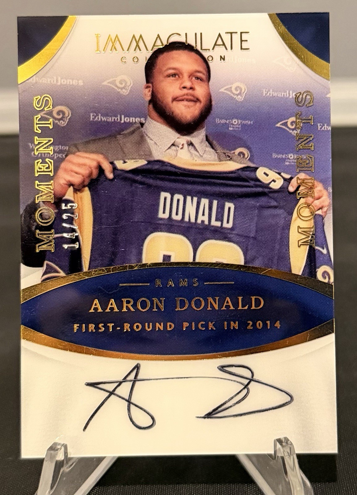 Panini 2017 Immaculate Collection Aaron Donald Moments Auto #AD-1 /25 NFL Panini 2017 Immaculate Collection Aaron Donald Moments Auto #AD-1 /25 NFL