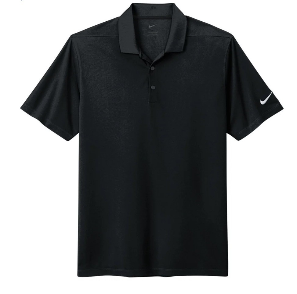 Men\'s Size Medium NIKE FV5507-010 Black Golf Polo Shirt Dri-fit performance NWT