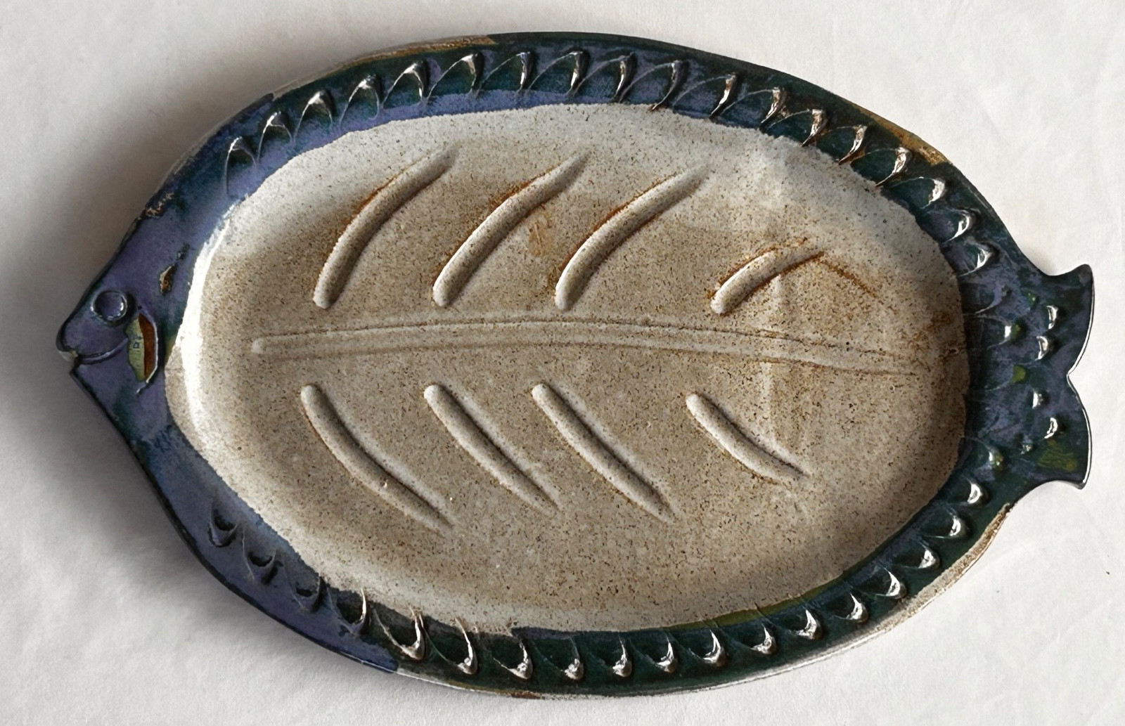 Fish Platter Studio Pottery- Artist Signed Chadwick - 14\ Fish Platter Studio Pottery- Artist Signed Chadwick - 14\