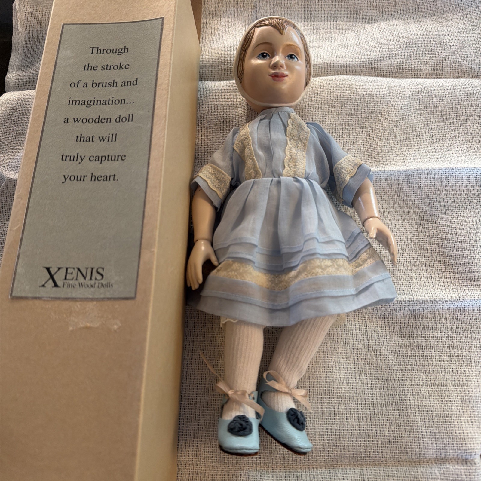 Xenis Canadian Made Jointed Wood Doll 12\