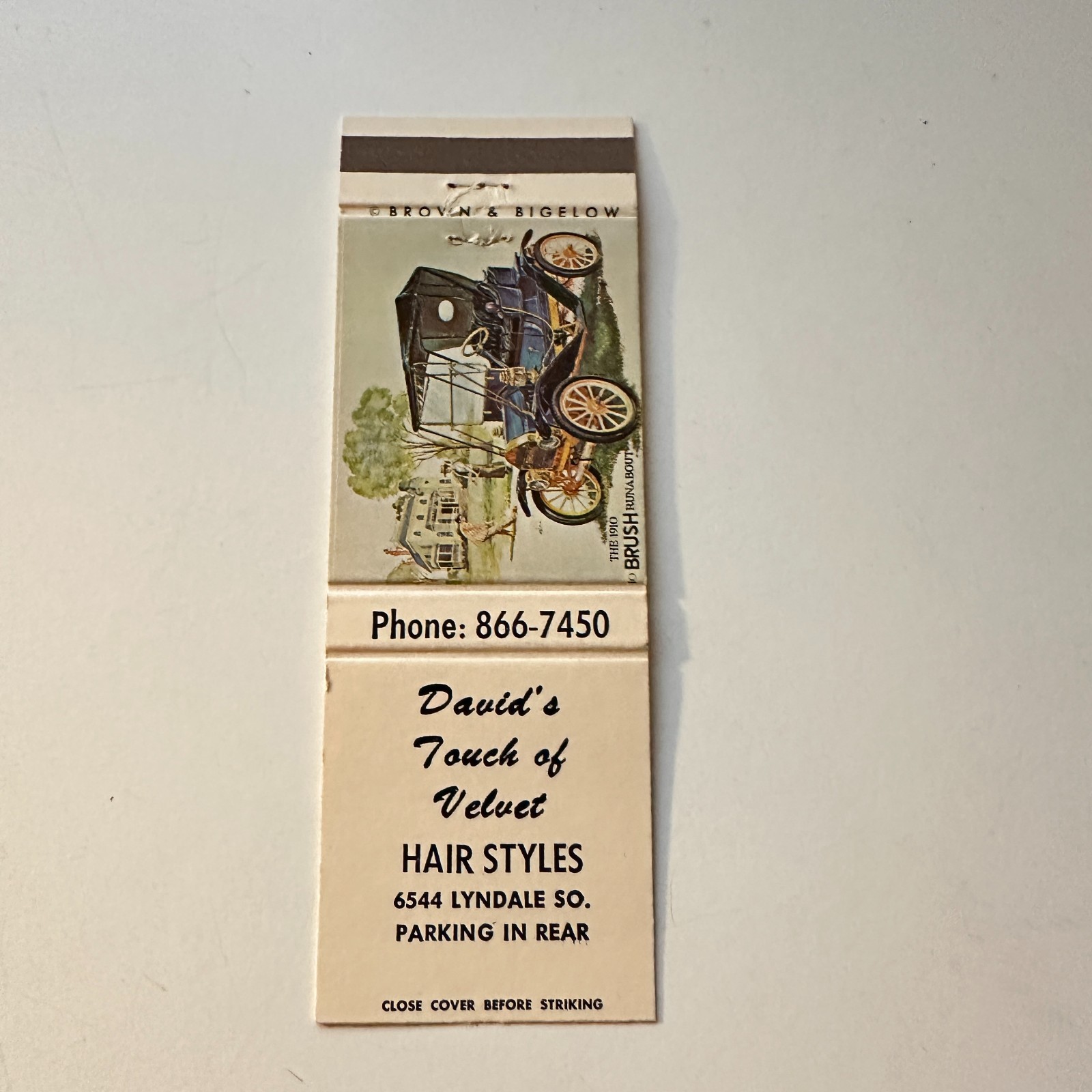 David's Touch of Velvet Hair Styles Vintage Matchbook Cover 5MB124-6-2