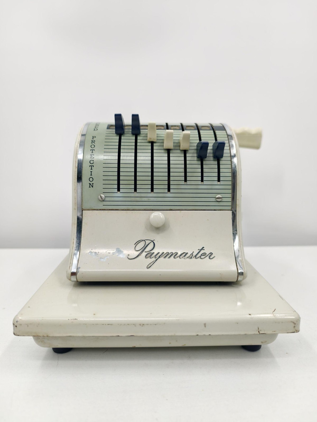Vintage PayMaster Series S-1000 Check Writer Mechanical Beige Made In USA