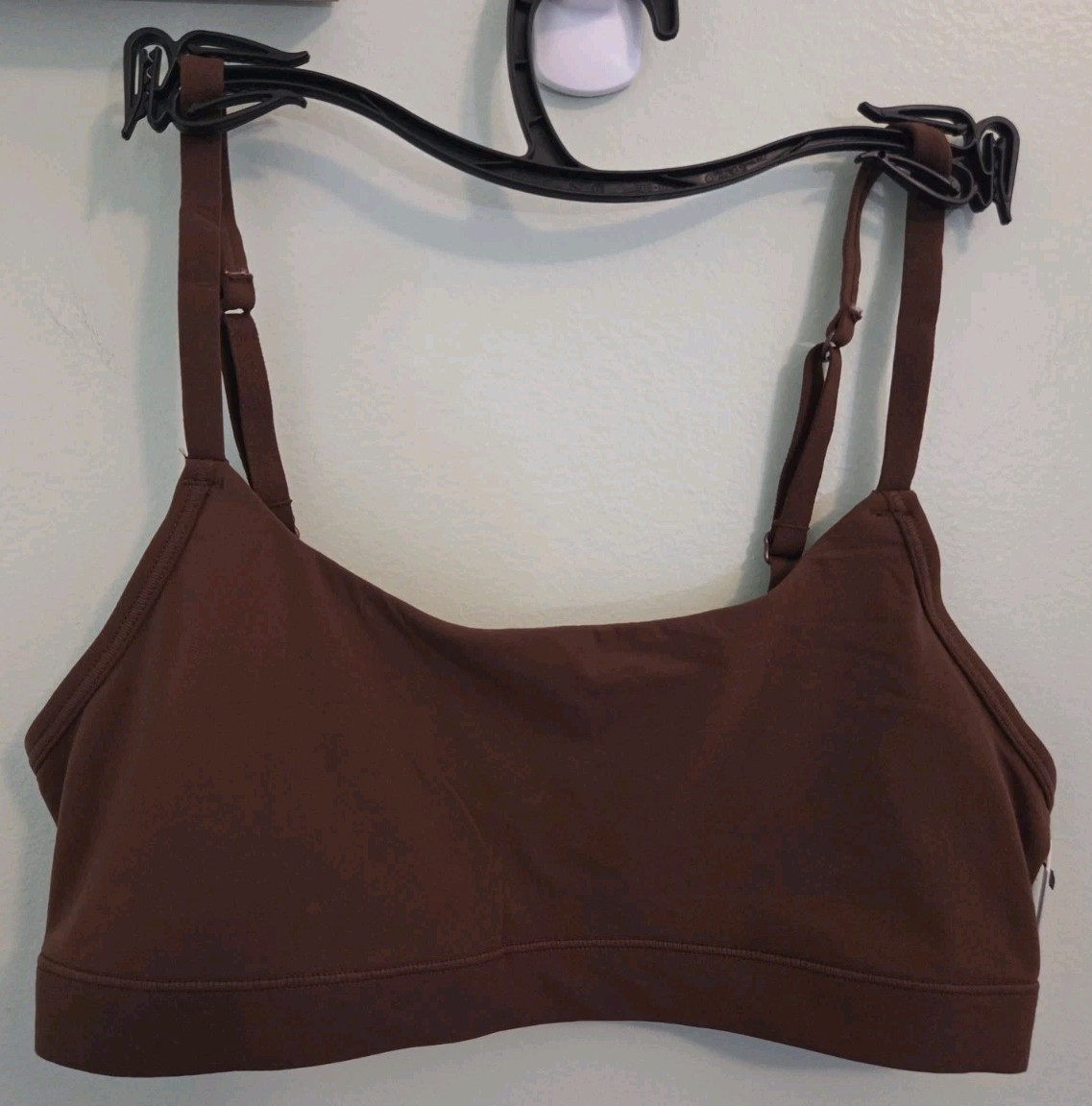 No Boundaries Women\'s MEDIUM Stretch Scoop Bralette BROWN Bra Mesh Lining #10726
