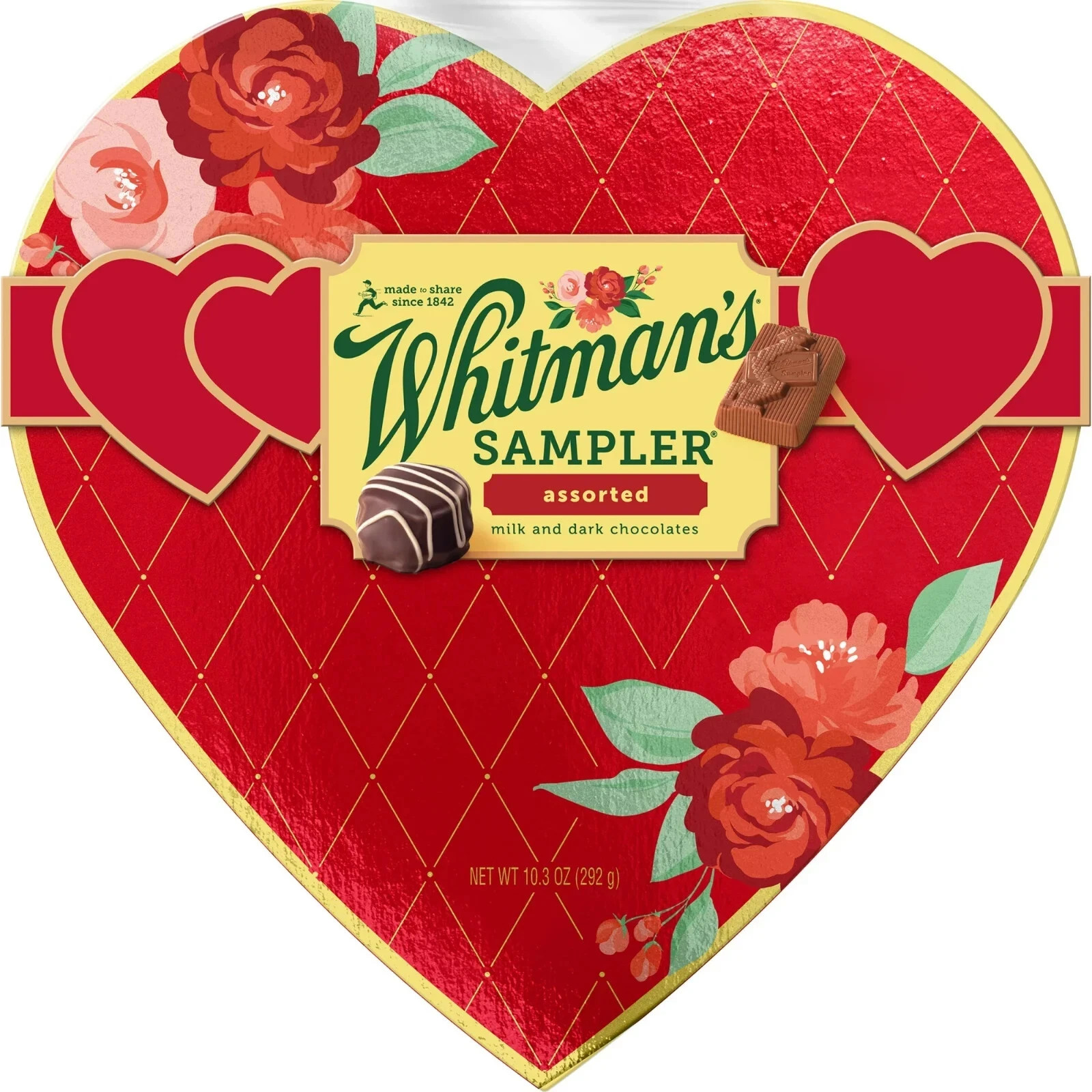 Whitman\'s Sampler Milk & Dark Chocolates 22-Piece 9-Flavors 10.3 oz Whitman\'s Sampler Milk & Dark Chocolates 22-Piece 9-Flavors 10.3 oz
