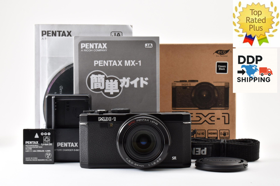 [MINT in BOX] PENTAX MX-1 12.0MP DEGITAL CAMERA Classic BLACK English From JAPAN