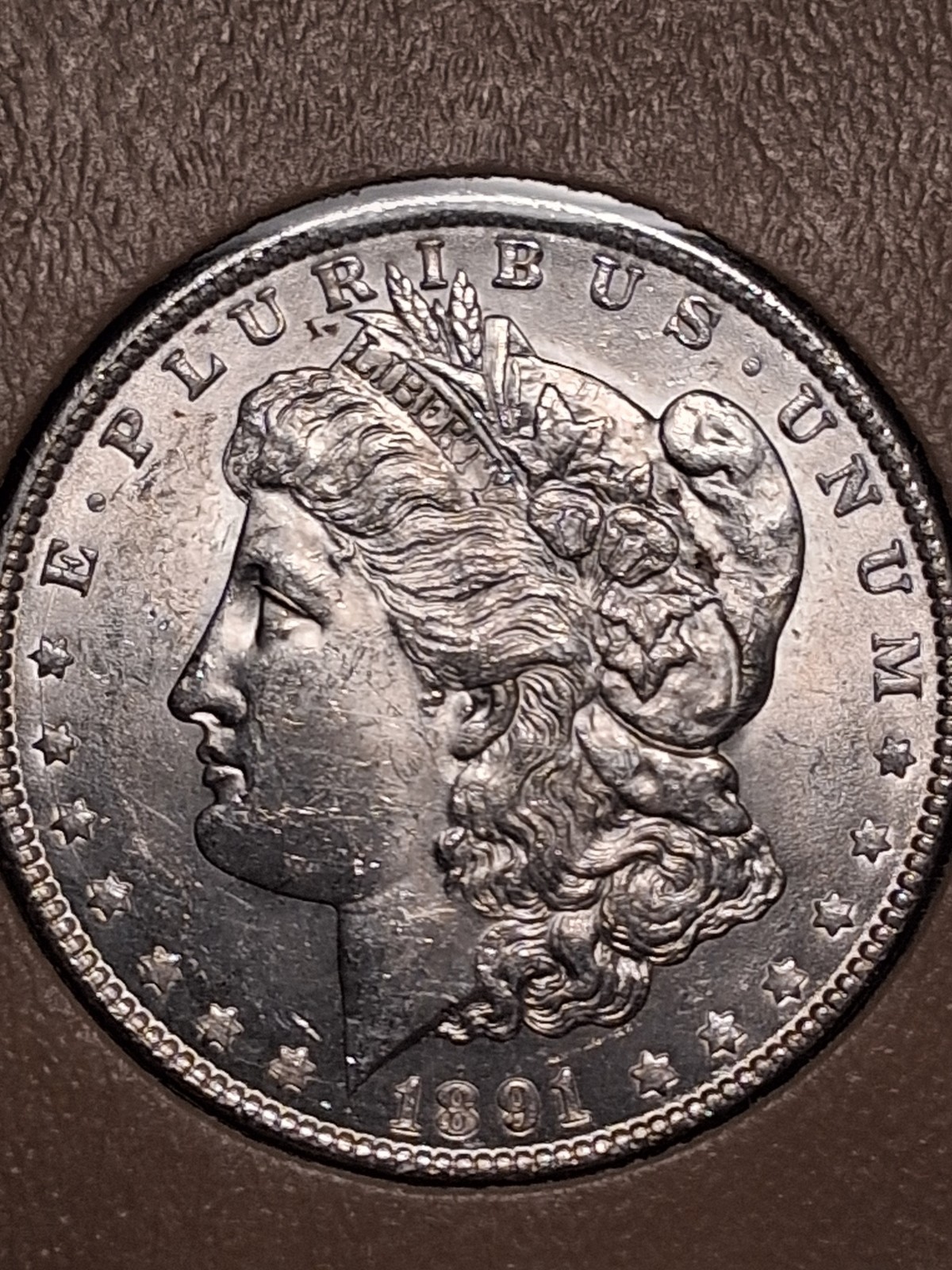 1891-P MORGAN DOLLAR. MS+++/ BU/ CHOICE. 1891-P MORGAN DOLLAR. MS+++/ BU/ CHOICE.