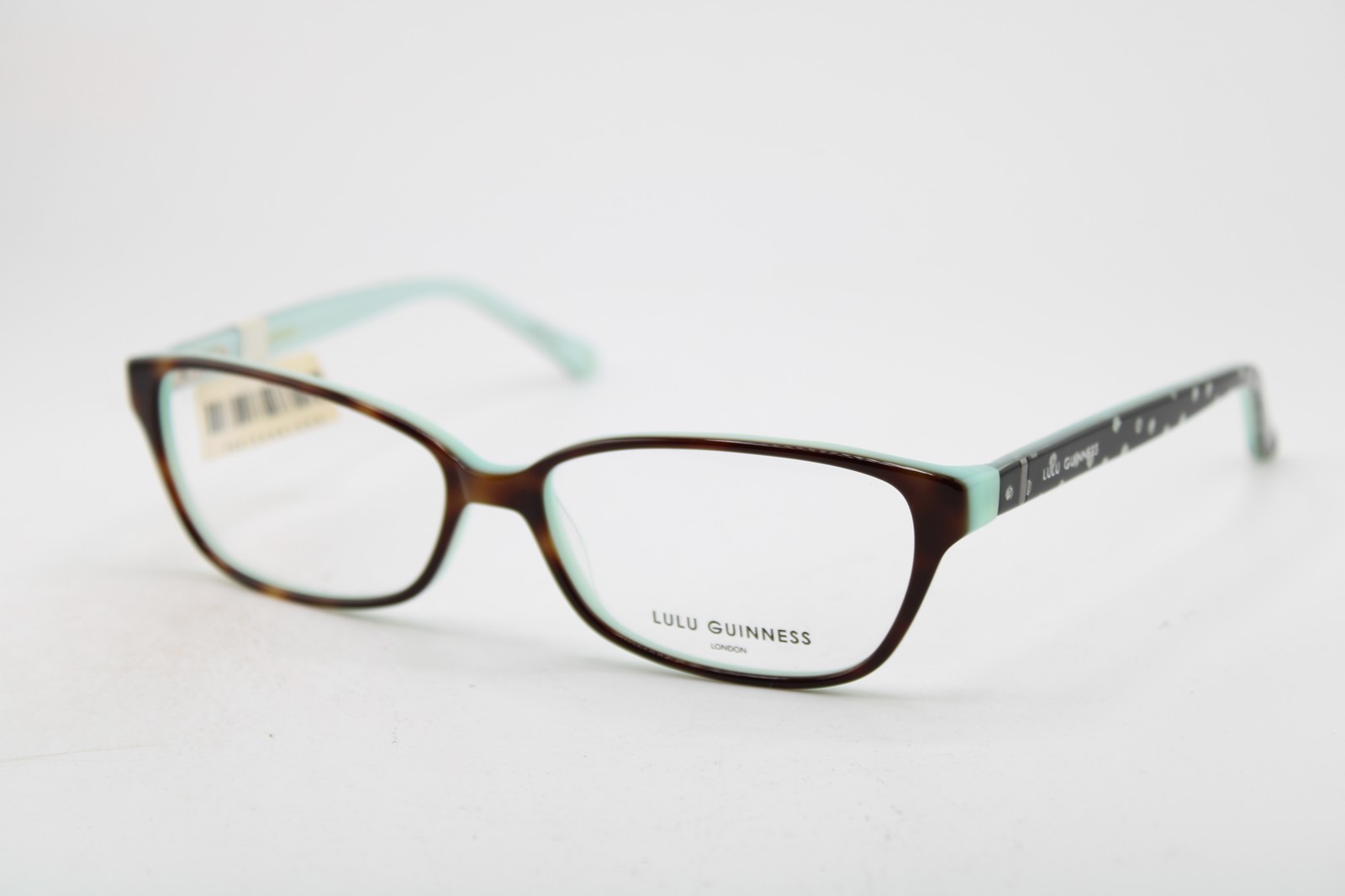 NEW LULU GUINNESS L204 TOR HAVANA TEAL GLITTER AUTHENTIC EYEGLASSES 57-15 NEW LULU GUINNESS L204 TOR HAVANA TEAL GLITTER AUTHENTIC EYEGLASSES 57-15