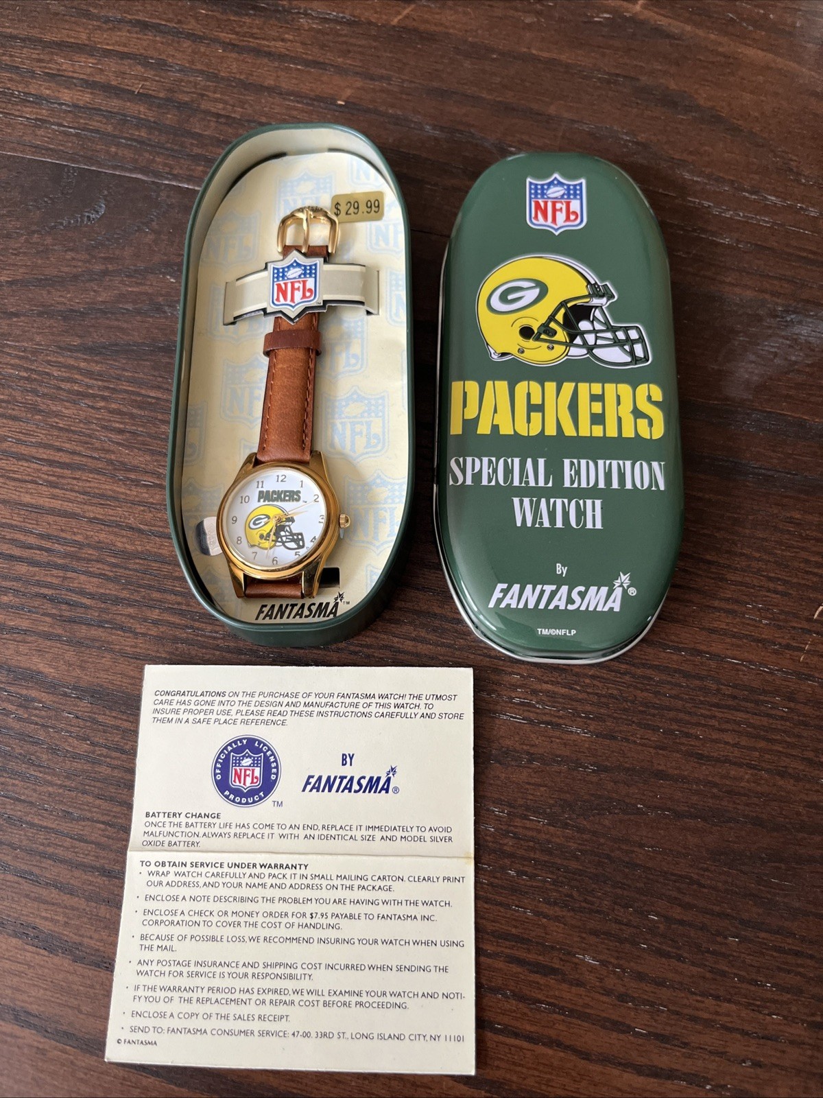 SALE RARE NFL WATCH GREEN BAY PACKERS FOOTBALL SPECIAL EDITION LEATHER GOLDTONE SALE RARE NFL WATCH GREEN BAY PACKERS FOOTBALL SPECIAL EDITION LEATHER GOLDTONE