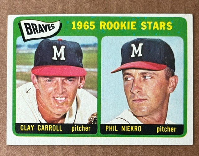 1965 Topps 1965 Rookie Stars Clay Carroll Phil Niekro #461 Rookie RC HOF NICE