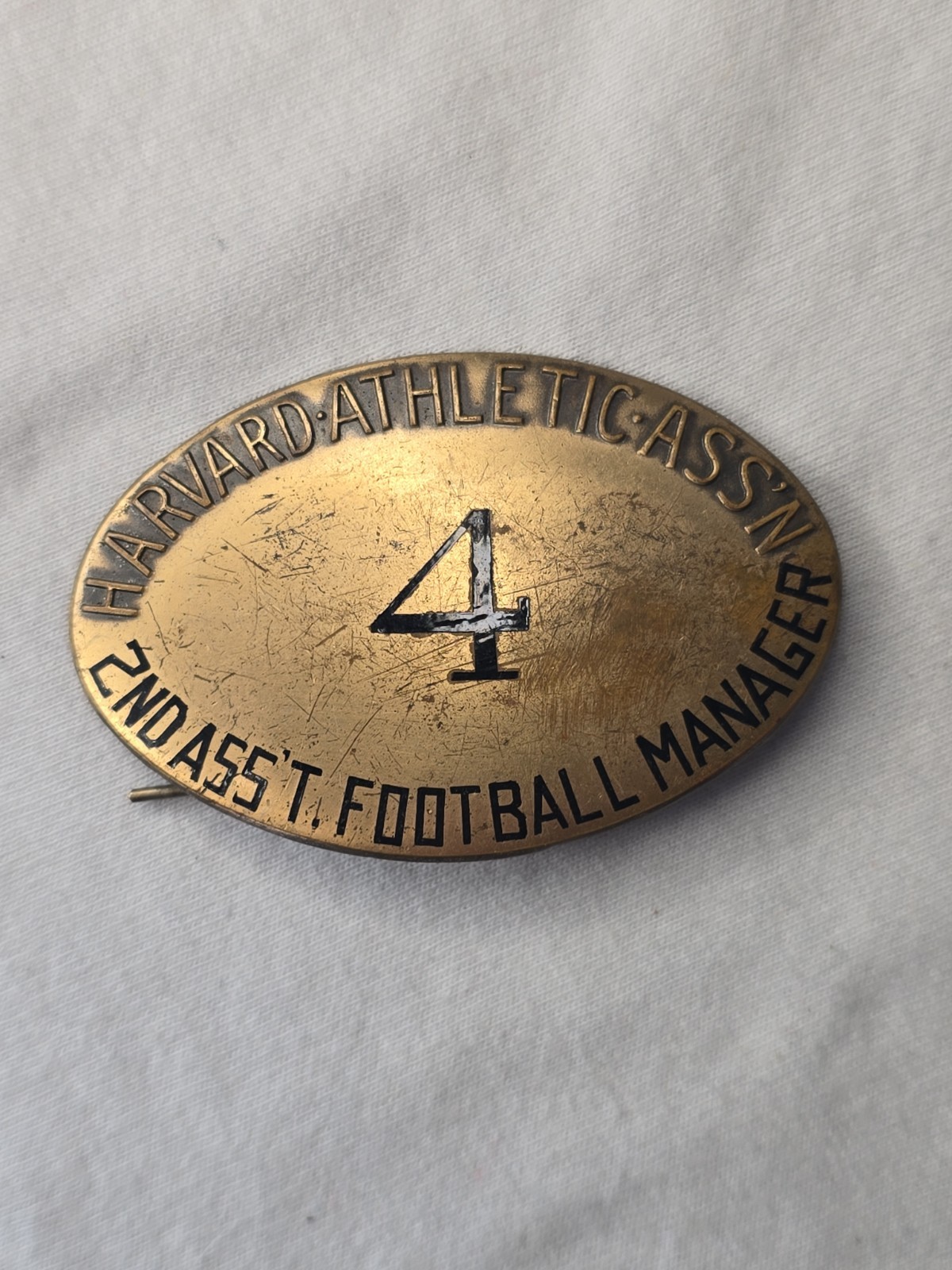 RARE 1920s VINTAGE HARVARD UNIVERSITY BRASS FOOTBALL COACH BADGE PIN- ATHLETICS RARE 1920s VINTAGE HARVARD UNIVERSITY BRASS FOOTBALL COACH BADGE PIN- ATHLETICS