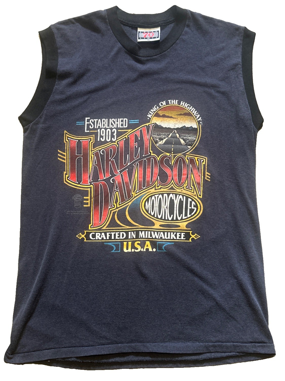 Vintage 1988 Harley Davidson King Of The Highway Sleeveless Shirt Size XL Vintage 1988 Harley Davidson King Of The Highway Sleeveless Shirt Size XL