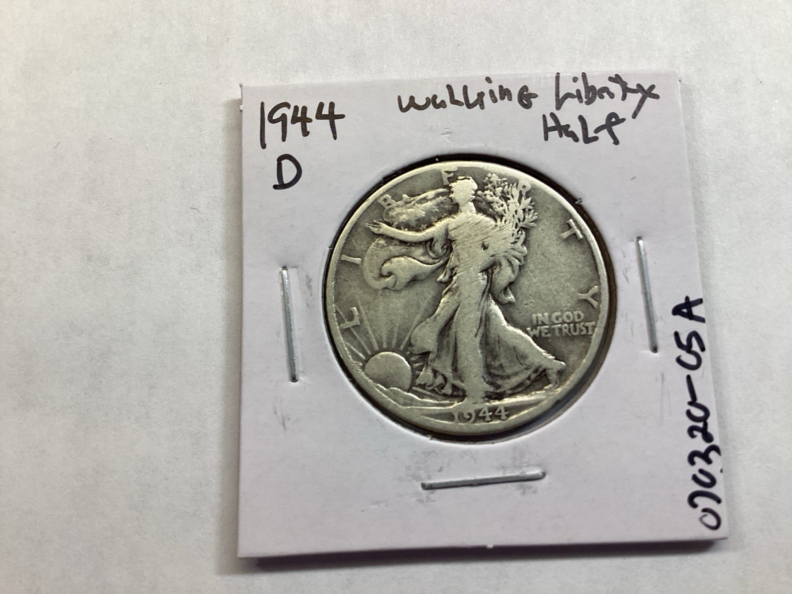 1944 D Walking Liberty 90% Silver Half-Dollar Silver from Denver 070320 05Att