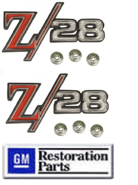 1969 Z28 fENDER 69 Z/28 Fender EmblemS (Pair) New GM LICENSED REPRODUCTION 1969 Z28 fENDER 69 Z/28 Fender EmblemS (Pair) New GM LICENSED REPRODUCTION