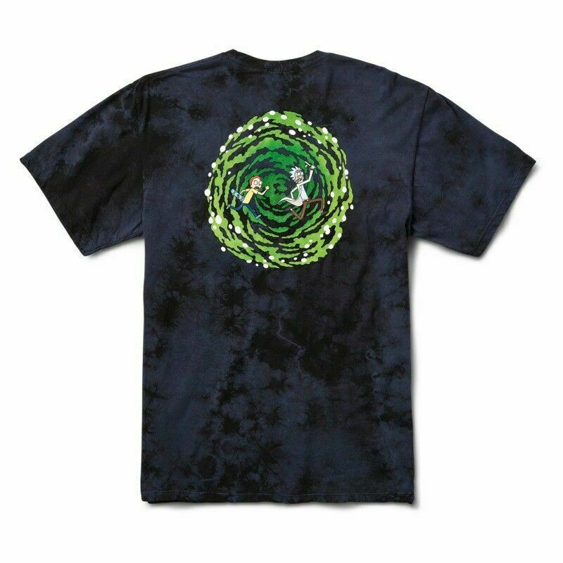 Primitive X Rick and Morty NUEVO PORTAL Skateboard Shirt CRYSTAL WASHED NAVY