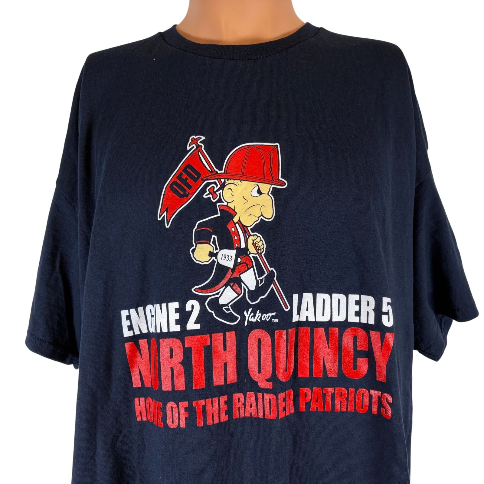 North Quincy Fire Department T Shirt Mens Size 2XL Massachusetts Red Raiders North Quincy Fire Department T Shirt Mens Size 2XL Massachusetts Red Raiders