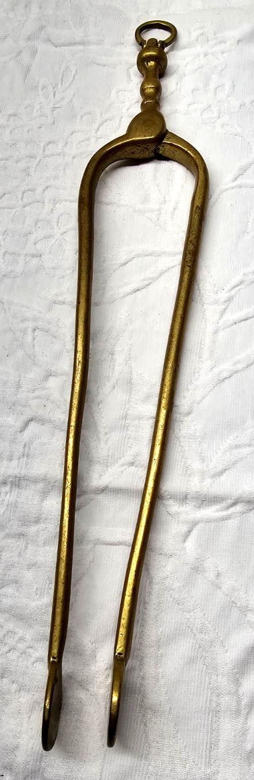 Antique 18th Century Brass English Fireplace Tool 12 1/2\ Antique 18th Century Brass English Fireplace Tool 12 1/2\