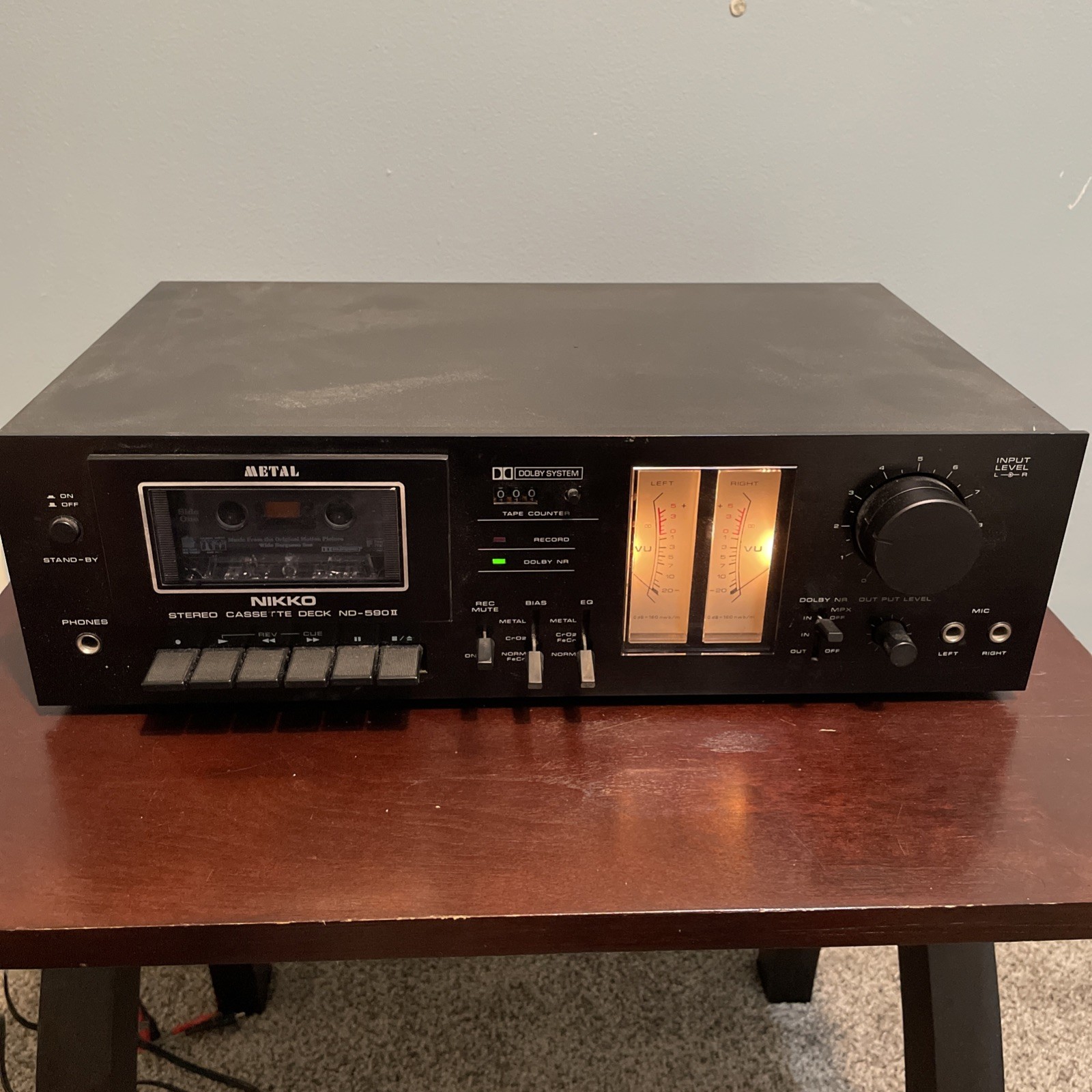 Vintage NIKKO ND-590 2 Stereo Cassette Deck Working See Description Vintage NIKKO ND-590 2 Stereo Cassette Deck Working See Description