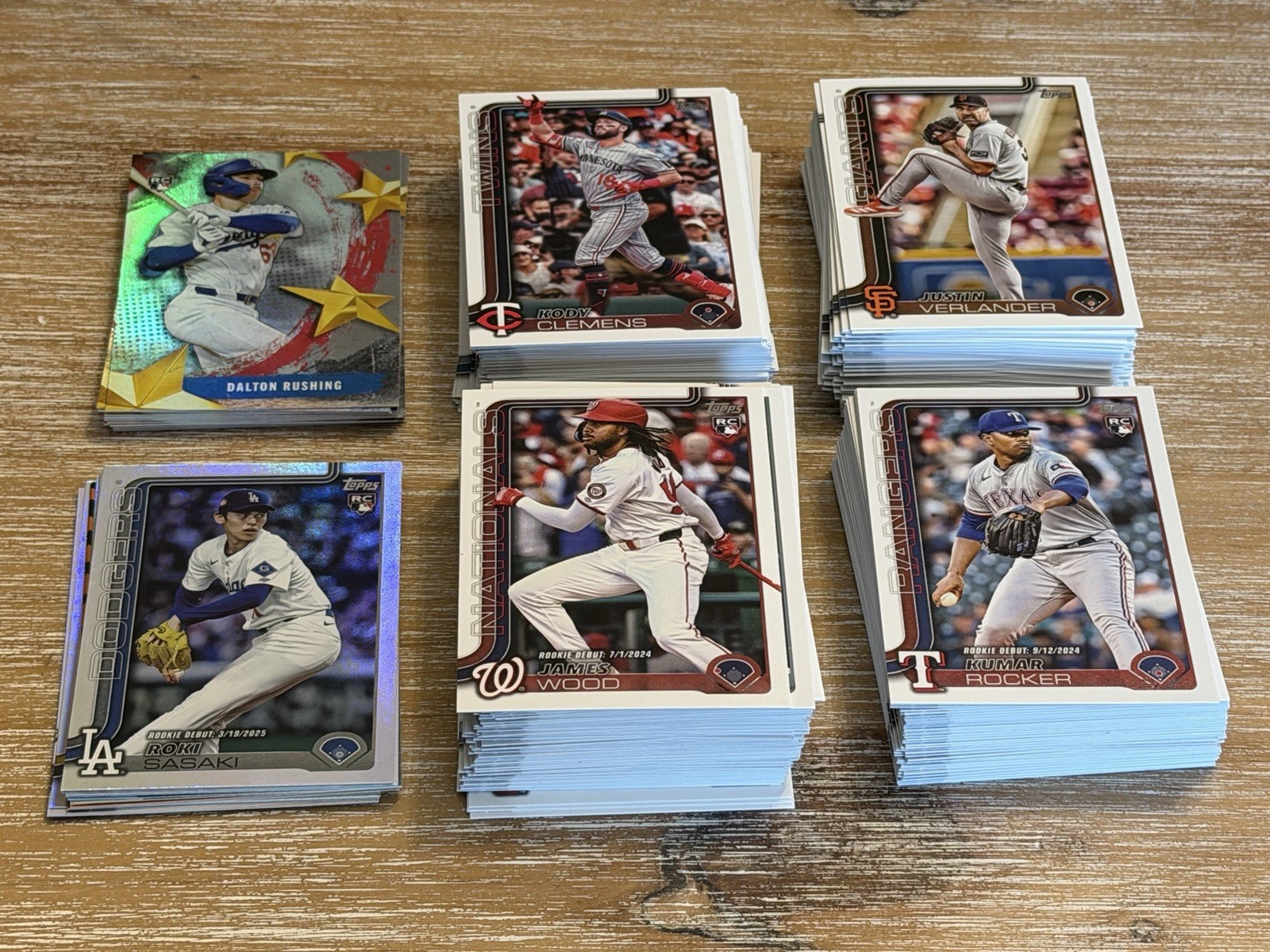 Topps 2025 MLB 250 Card Lot - 100+ Rookies - Inserts - Campbell Shaw Sasaki Wood Topps 2025 MLB 250 Card Lot - 100+ Rookies - Inserts - Campbell Shaw Sasaki Wood