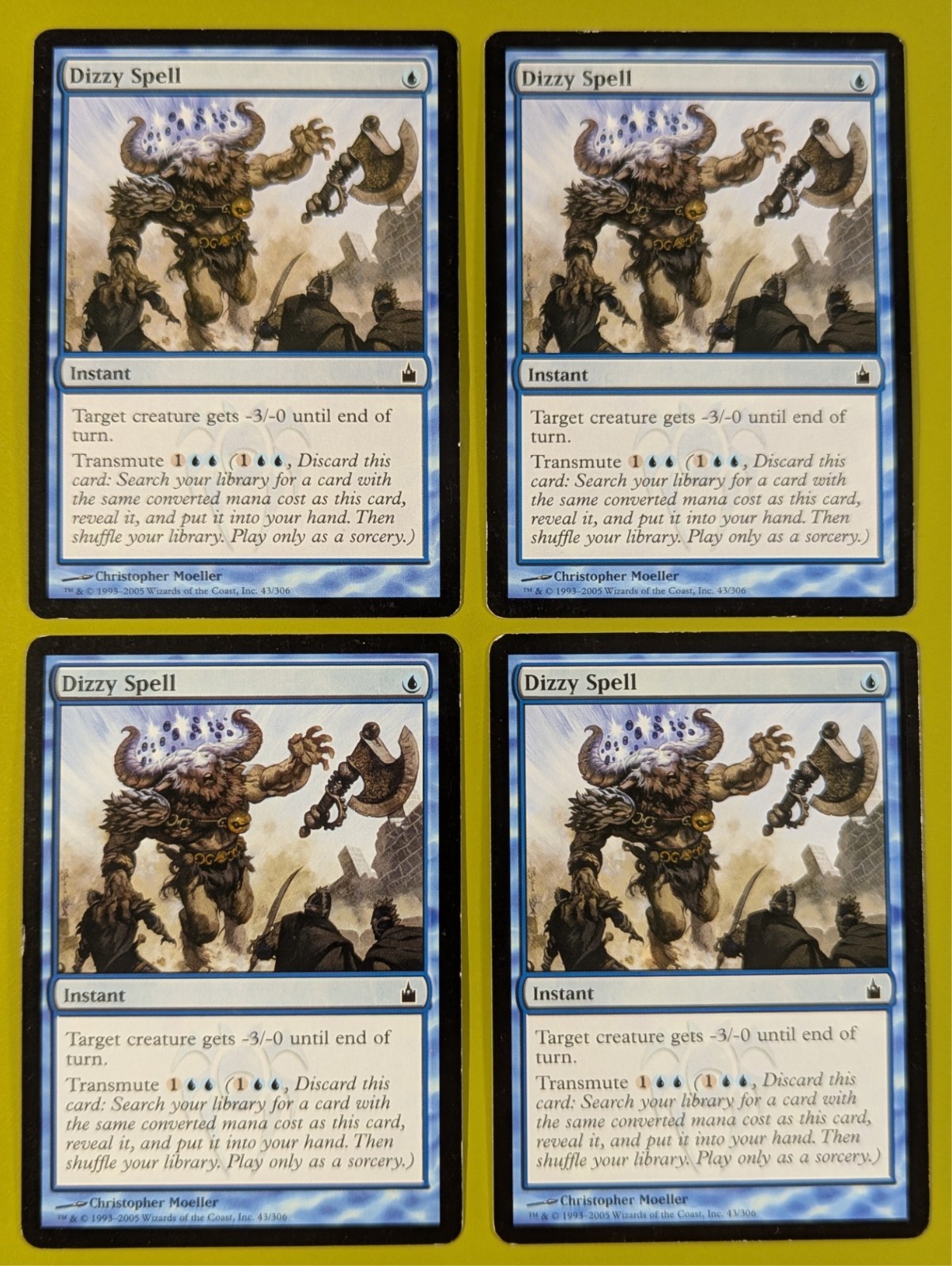 Dizzy Spell x4 Ravnica: City of Guilds 4x Playset Magic the Gathering MTG Dizzy Spell x4 Ravnica: City of Guilds 4x Playset Magic the Gathering MTG